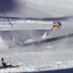 Aspen World Cup Skiing Not every turn ends well, keep the p-tex side down.