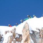 Snowmass_Ski_photography_MG_8489 Snowmass kids check out their lines before dropping into the cliffs above AMF.